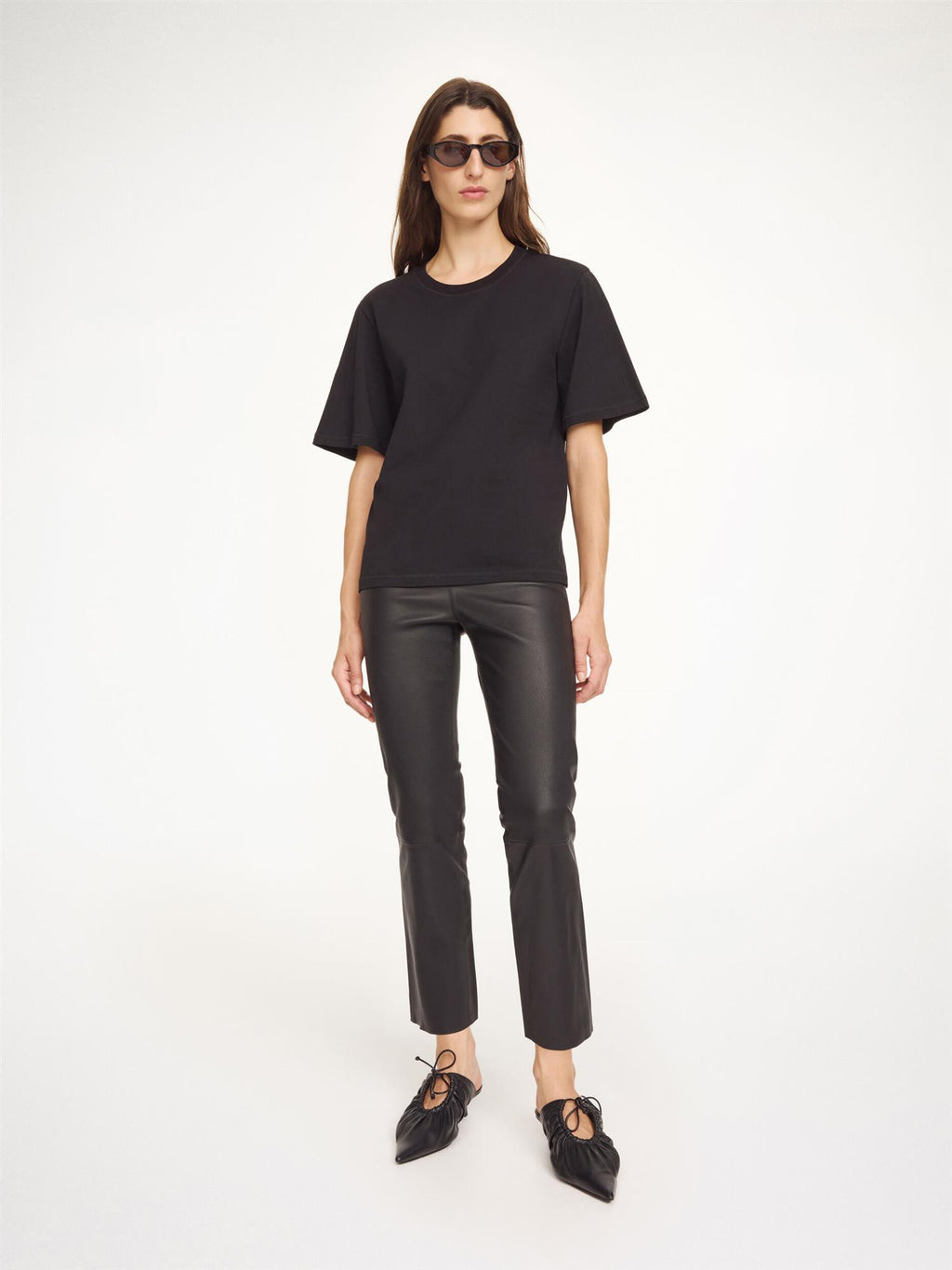 FLORENTINA Leather Trousers Black