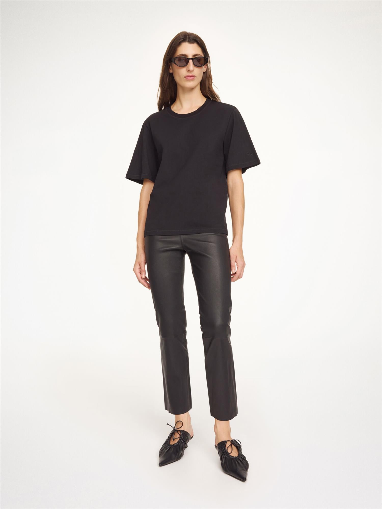 FLORENTINA Leather Trousers Black