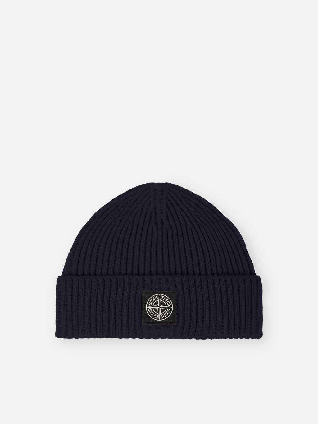 RIBBED WOOL BEANIE NAVY BLUE