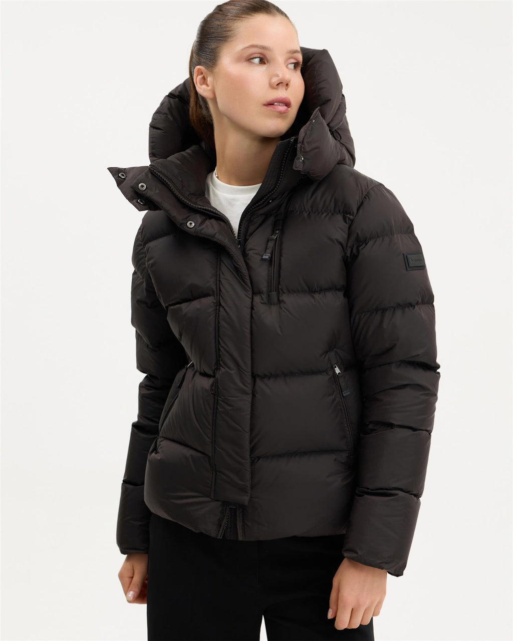 Stella Short Down Jacket Deep Brown