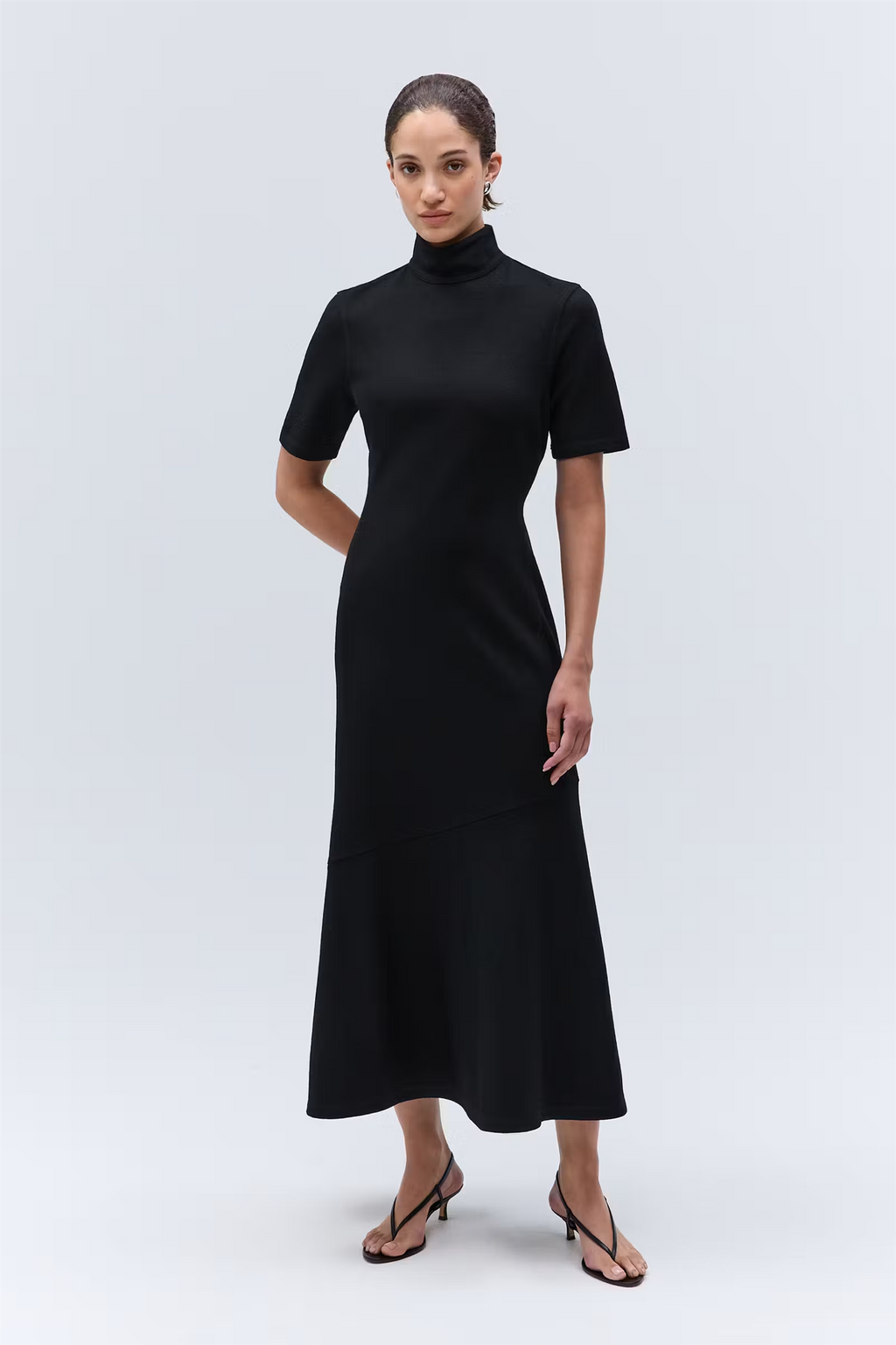 Fayrouz Wool Midi Dress Black