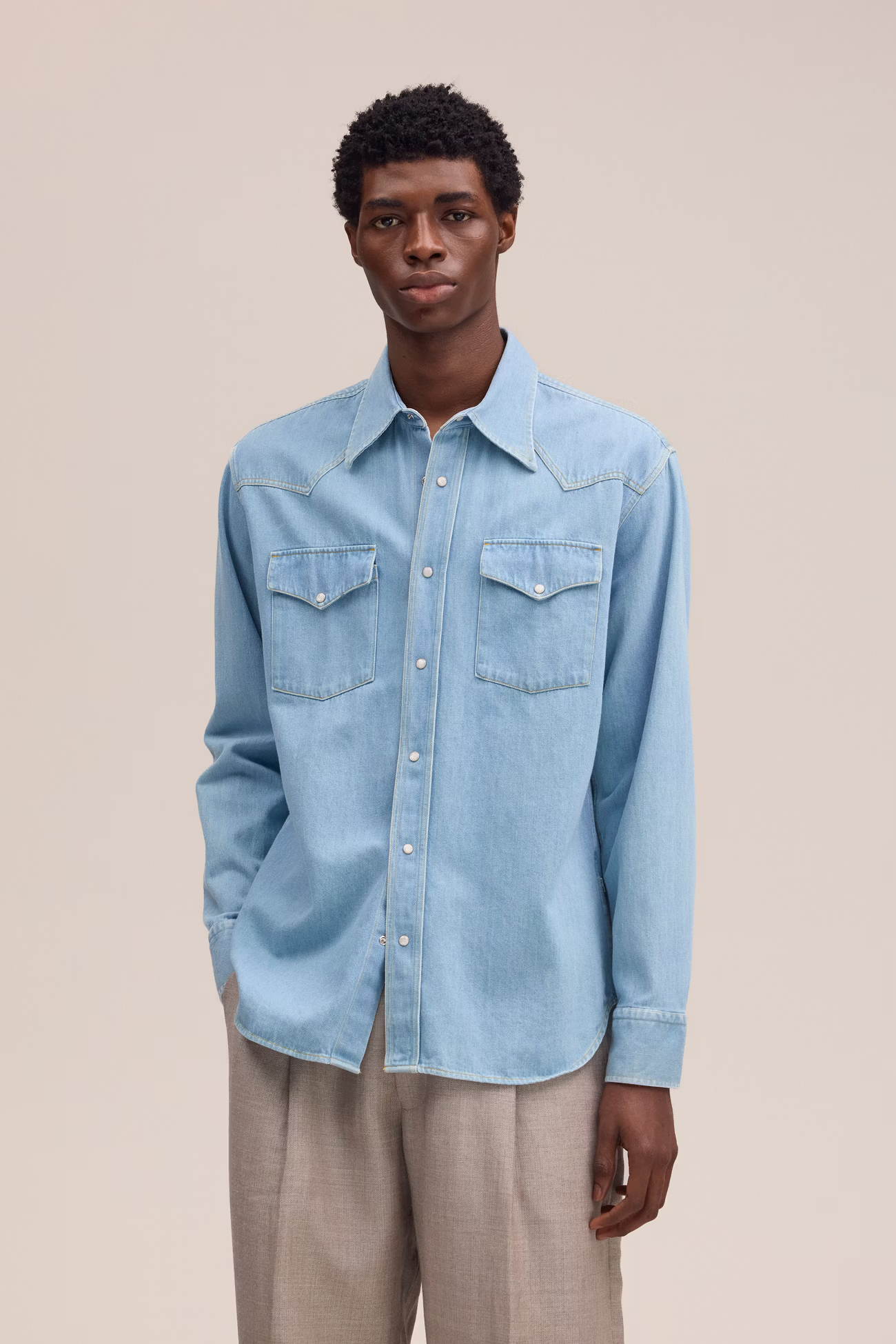 Ricky Western Denim Shirt 50015 Light Indigo