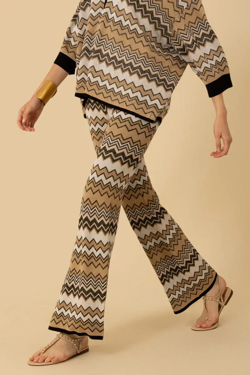 VIRGINIA Pattern TROUSERS Black/white