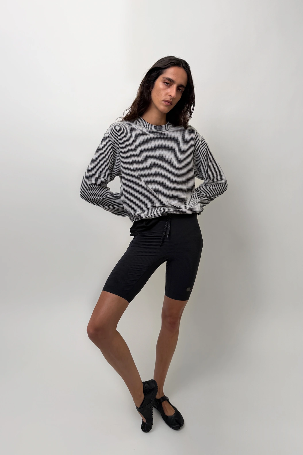 Cropped Warm Longsleeve Light Grey