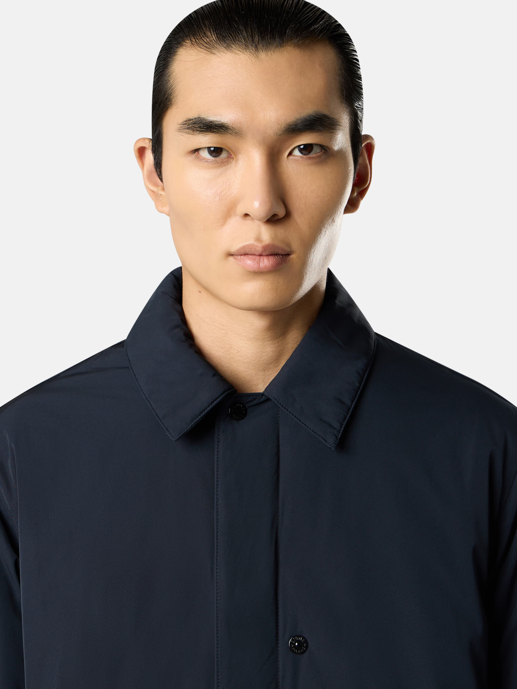 Padded Micro Twill PrimaLoft® CAR COAT NAVY