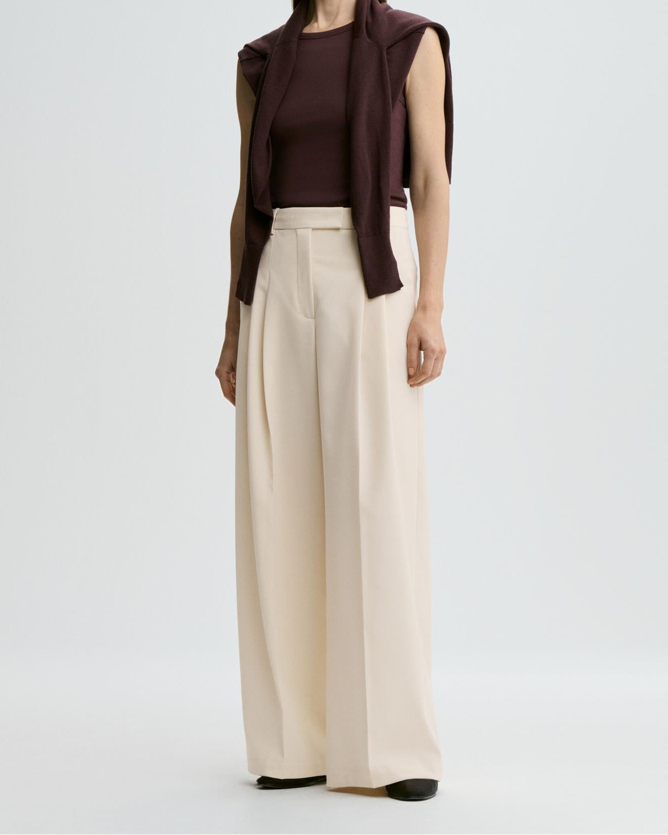 Taalia wide-leg trousers Soft White
