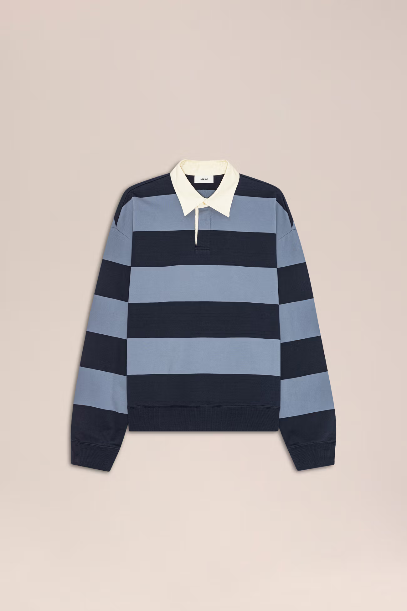 David Organic cotton Polo Sweatshirt 30043 Blue Stripe