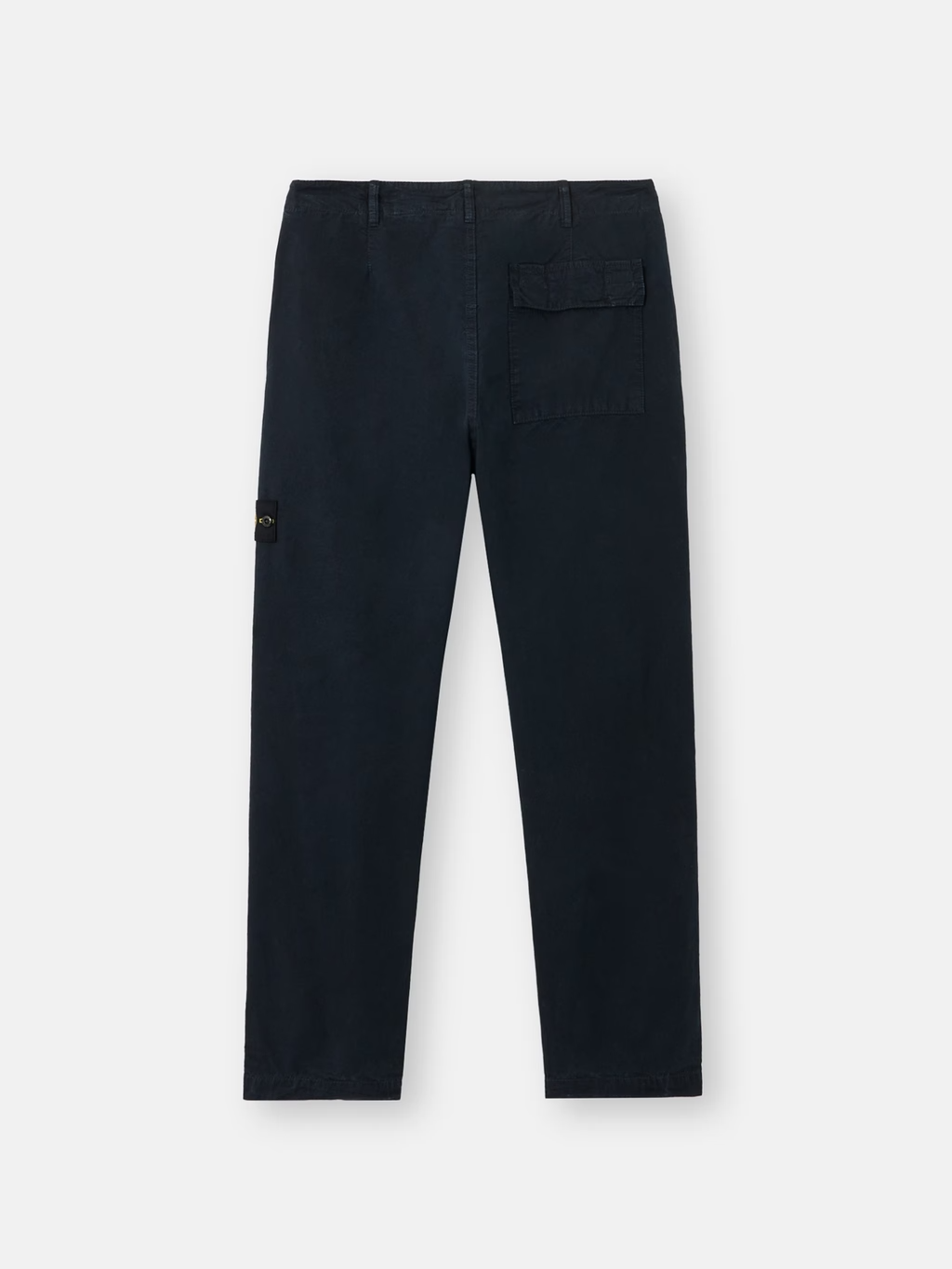 BRUSHED ORGANIC COTTON CANVAS TROUSERS 'OLD' EFFECT NAVY BLUE