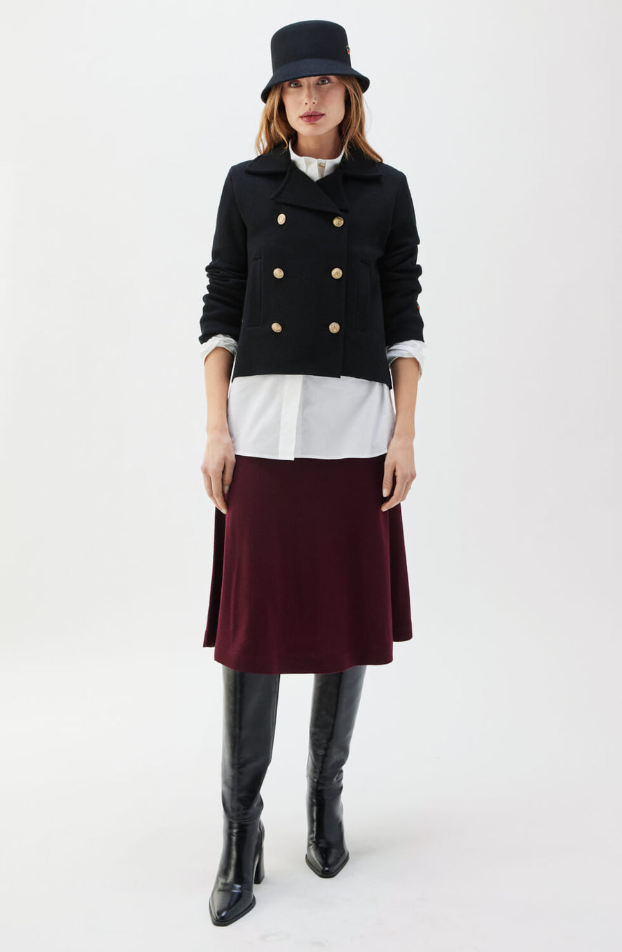 INDRA KNITTED WOOL JACKET Black