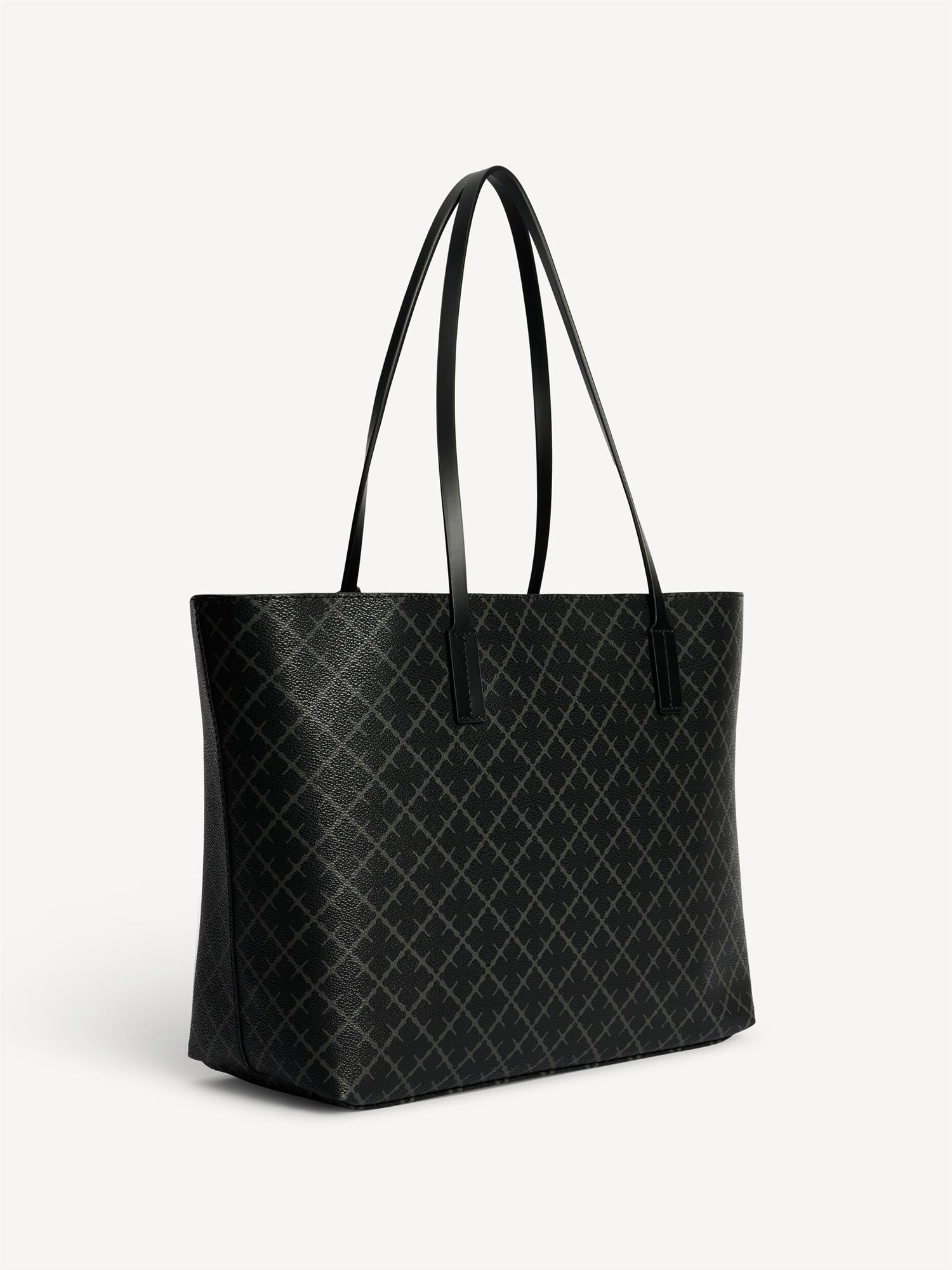 Abigail Printed Tote Bag Charcoal