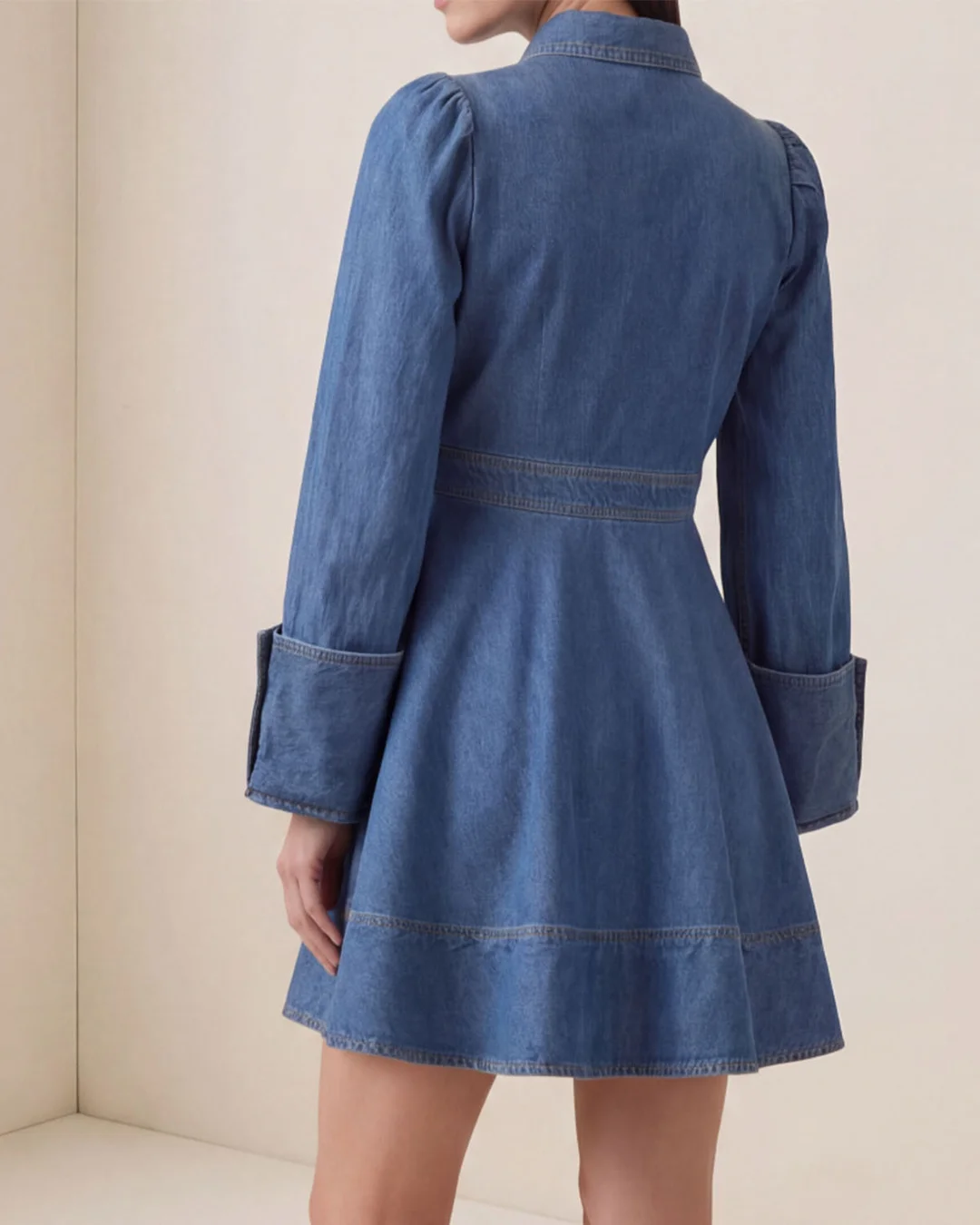 Denim Mini Dress French Blue