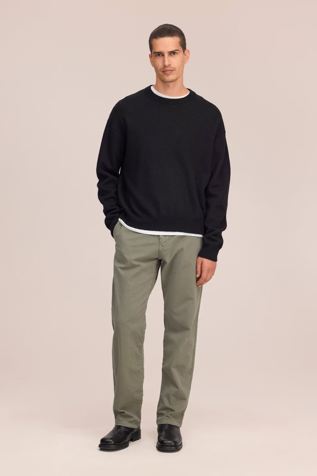 Jasper 60062 Boiled Wool Sweater Black