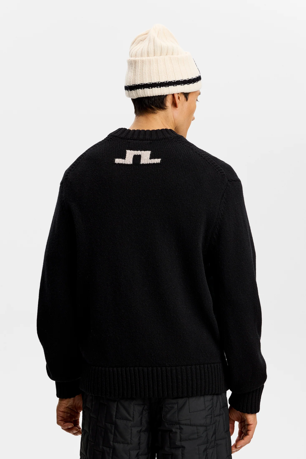 Fabian Graphic Knit Sweater Black