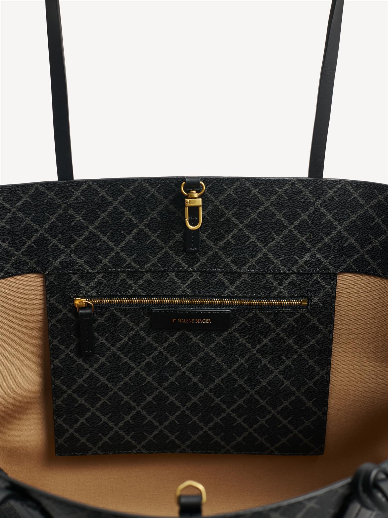 Abi Printed Tote Bag Charcoal