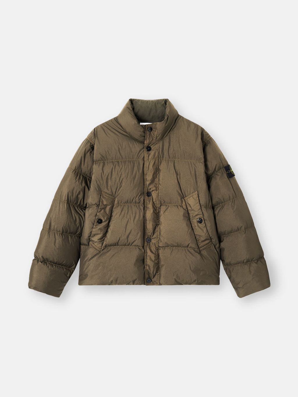 CRINKLE REPS GARMENT DYED DOWN JACKET Military Green