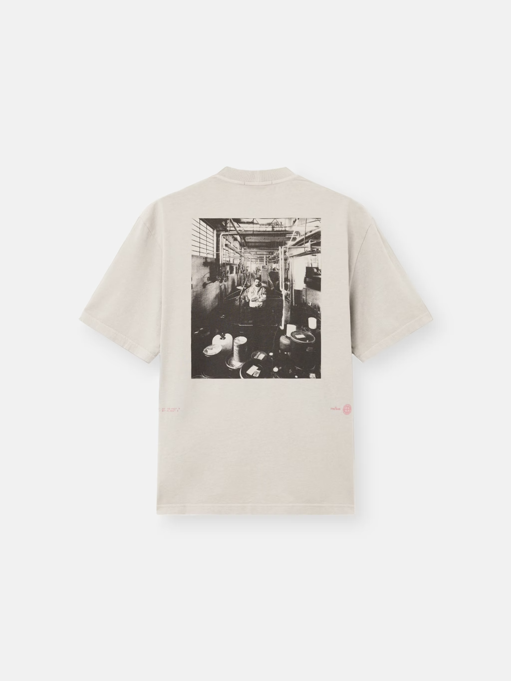 Carlo Rivetti Backprint T-SHIRT PEARL GREY