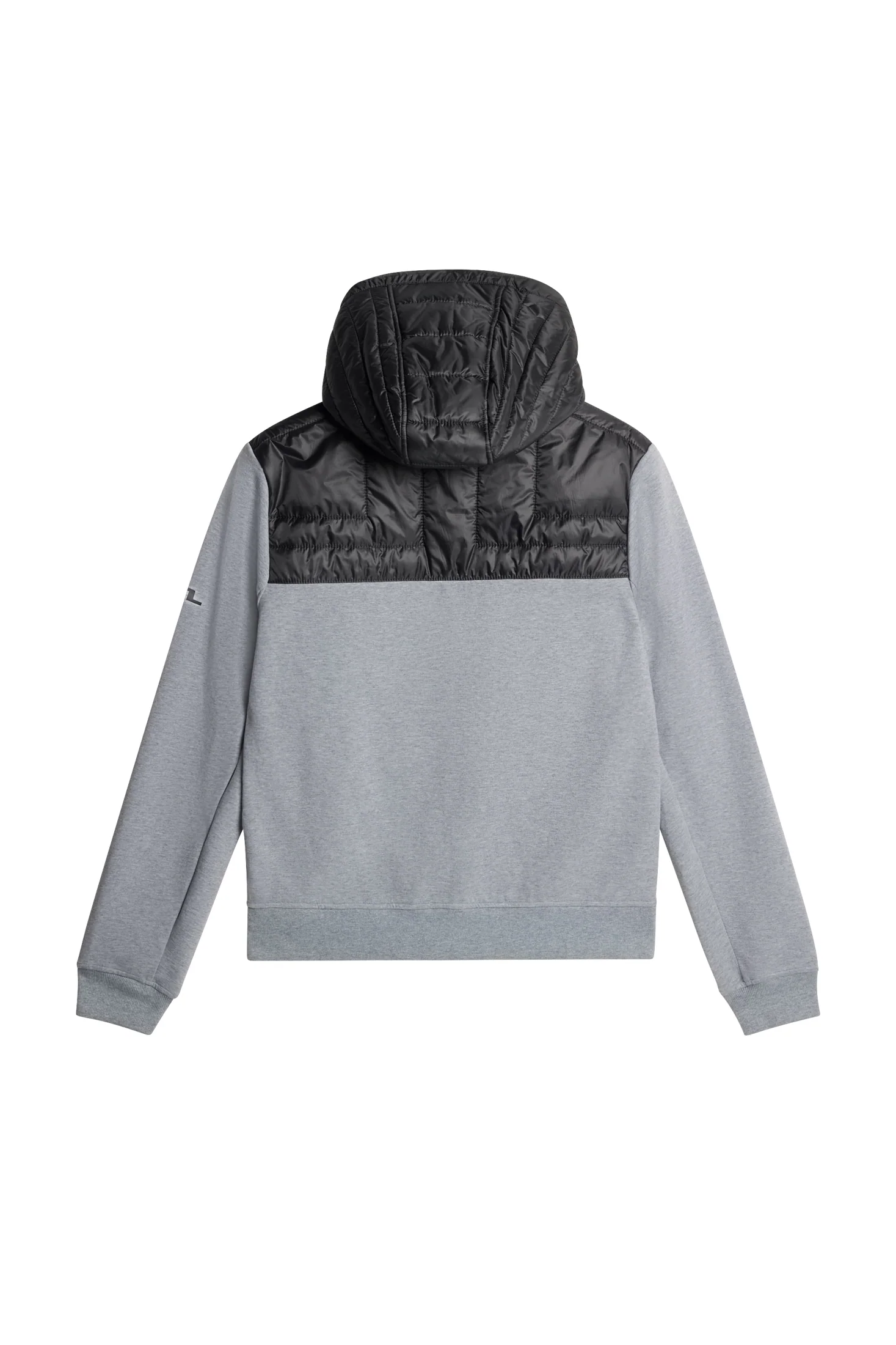 Seth Hybrid Zip Hood Medium Grey Melange