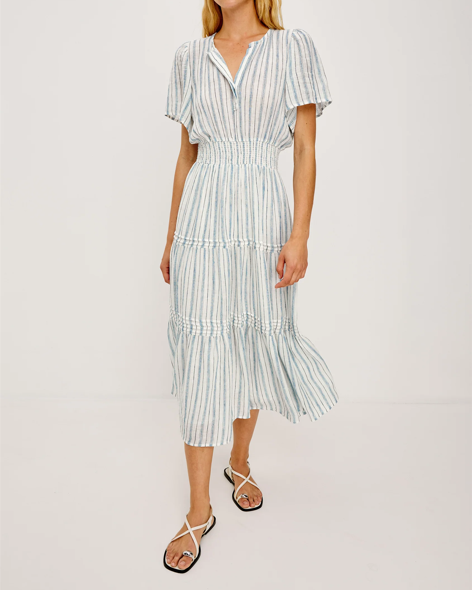CANNES DRESS WINDWARD STRIPE