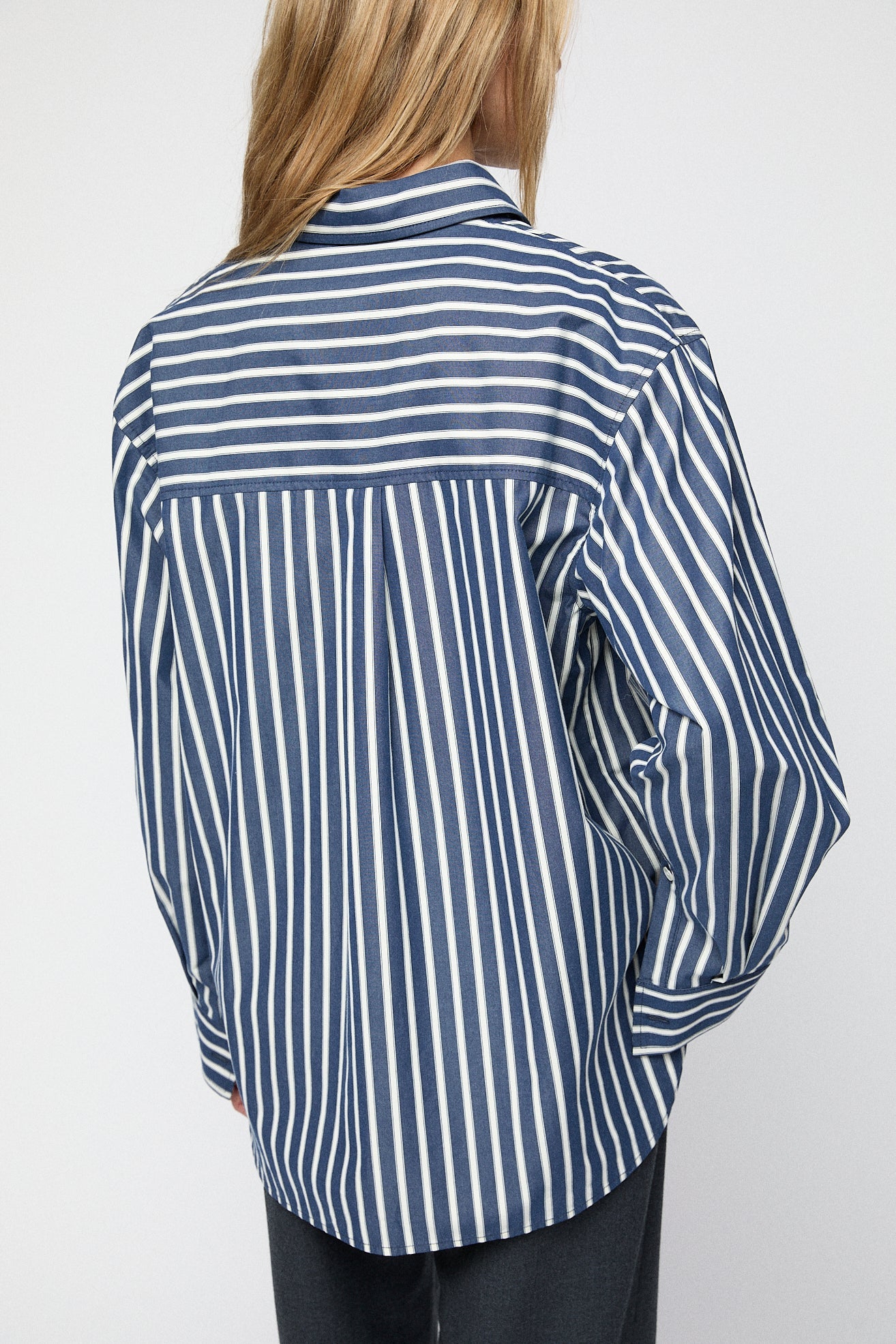 Coastal Shirt Dark Navy White Pinstripe