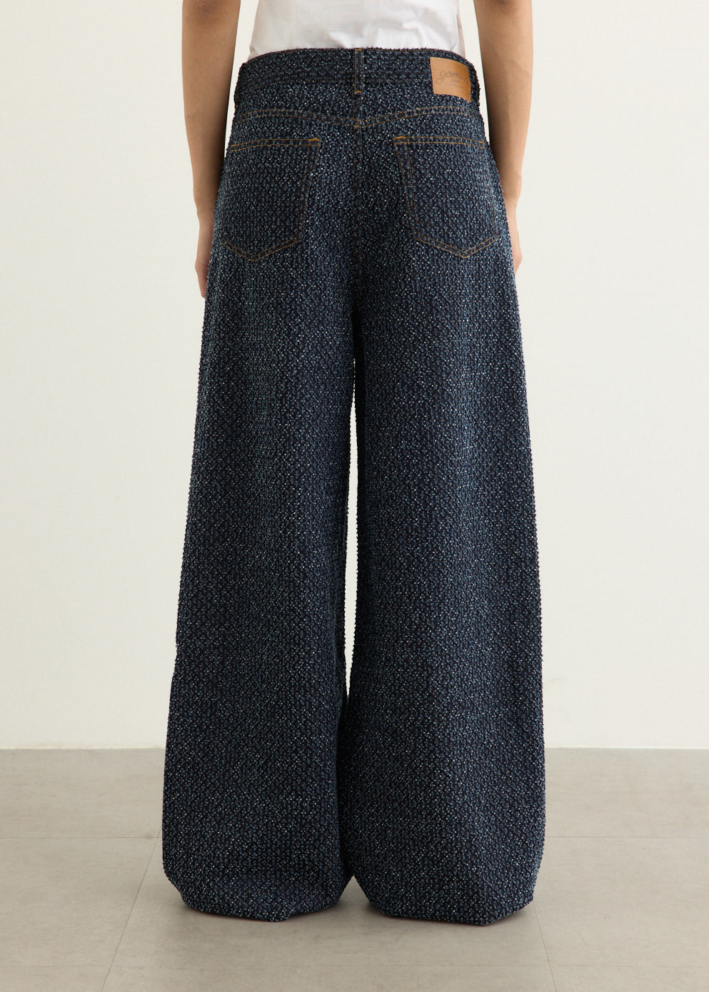 Tweed Denim Baggy Jeans Rinse