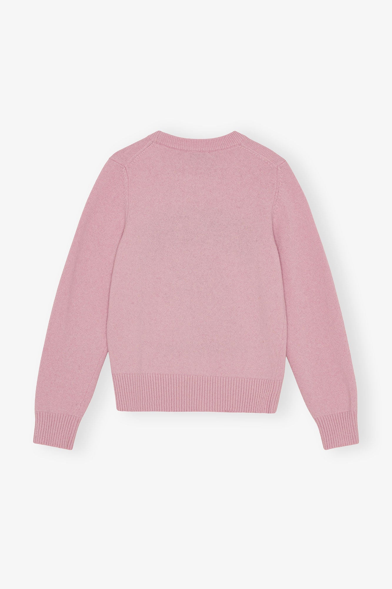 Wool Blend Poodle Crewneck Chalk Pink
