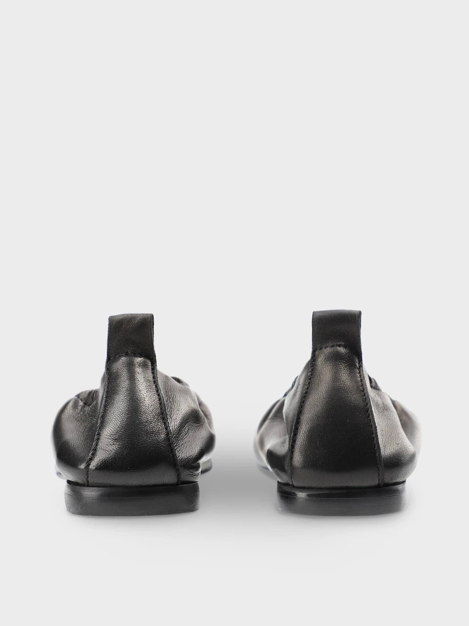 CPH884 Leather Ballerina Flats Black