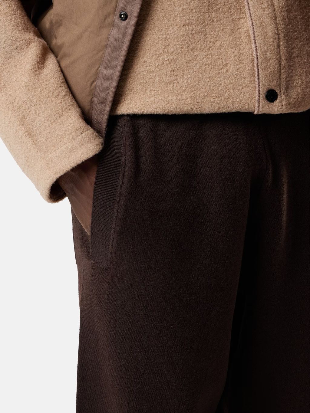 KNITTED RWS WOOL SWEATPANTS Brown