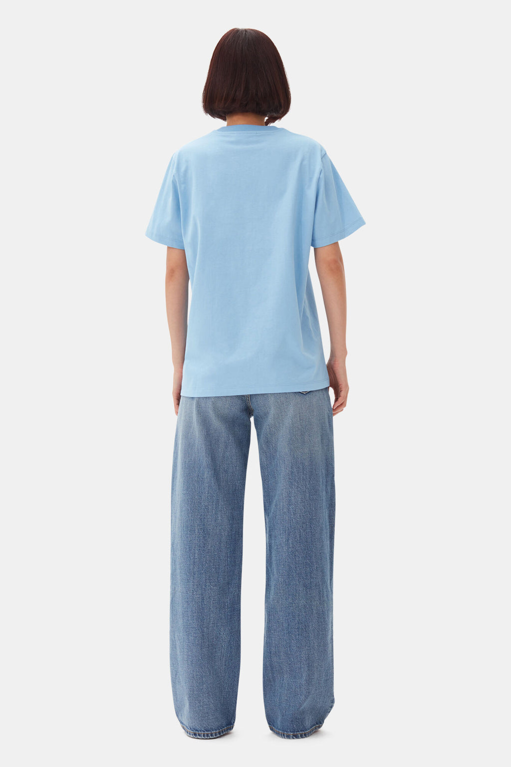 Relaxed Tiger Print T-shirt Blissful Blue