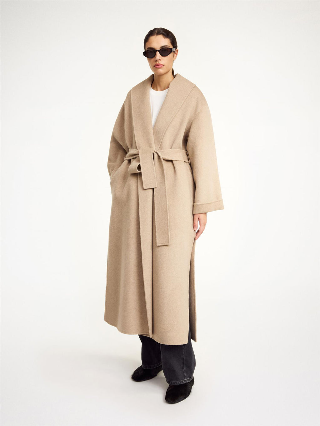 TRULLEM Wool COAT Grey Brown Melange