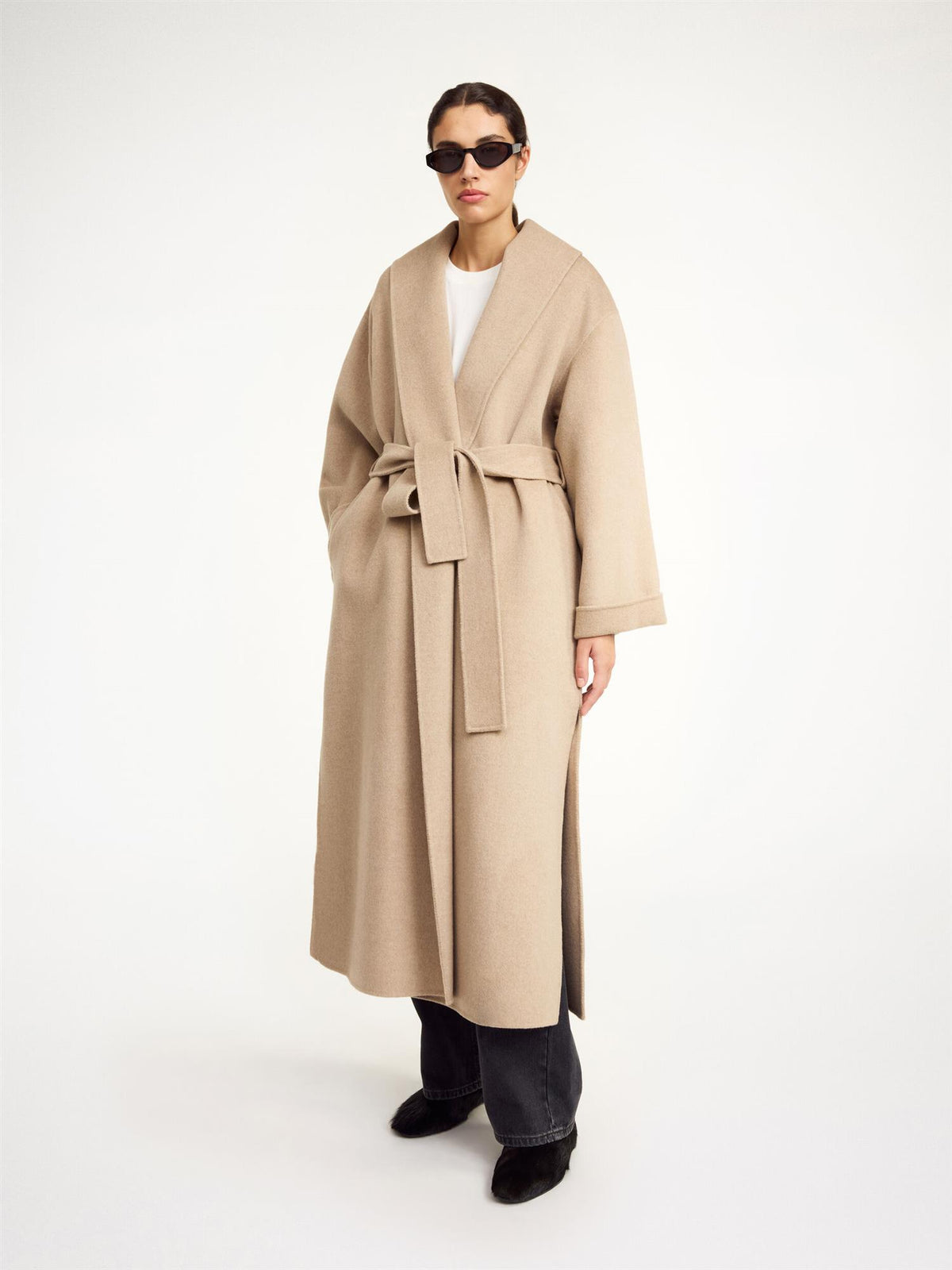 TRULLEM Wool COAT Grey Brown Melange