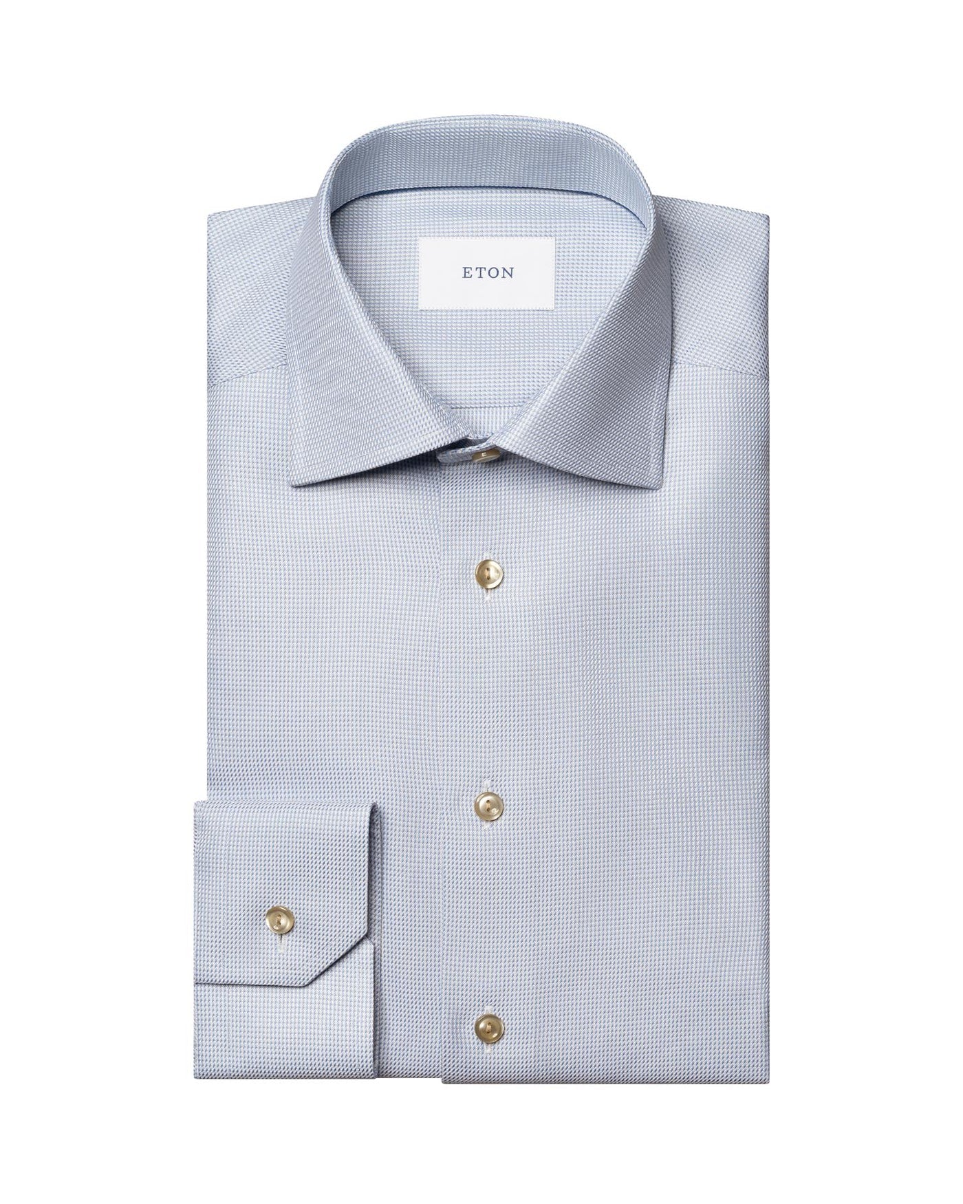 Slim Fit Semi Solid Signature Twill Shirt Light Blue