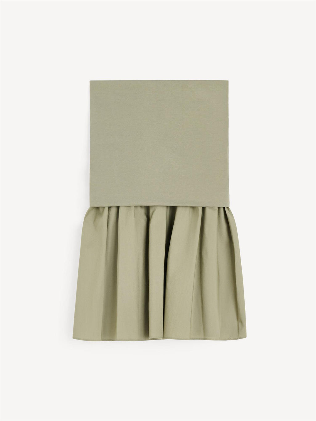 MARCIA Organic Cotton Mini Dress Deep Lichen Green