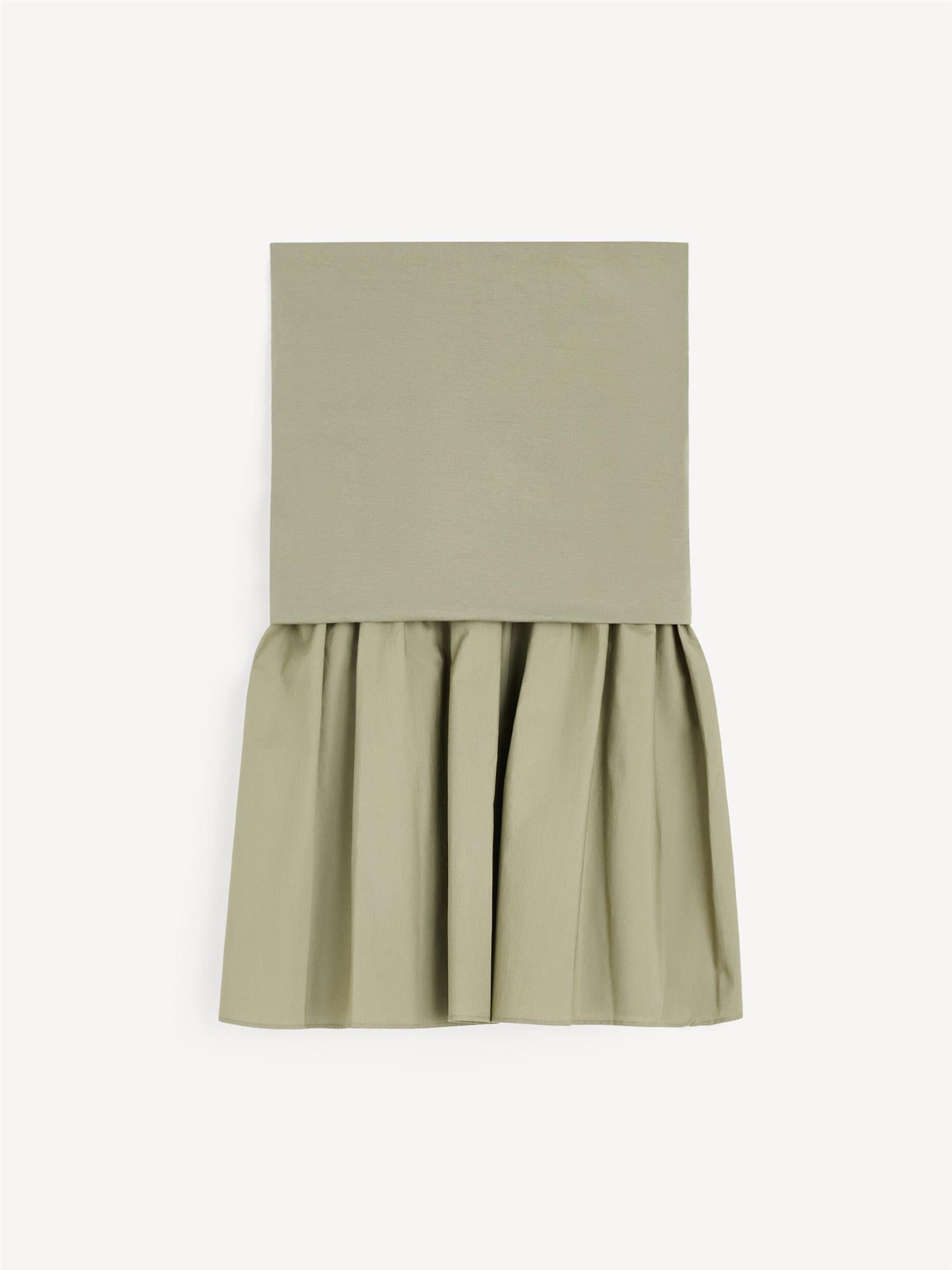 MARCIA Organic Cotton Mini Dress Deep Lichen Green