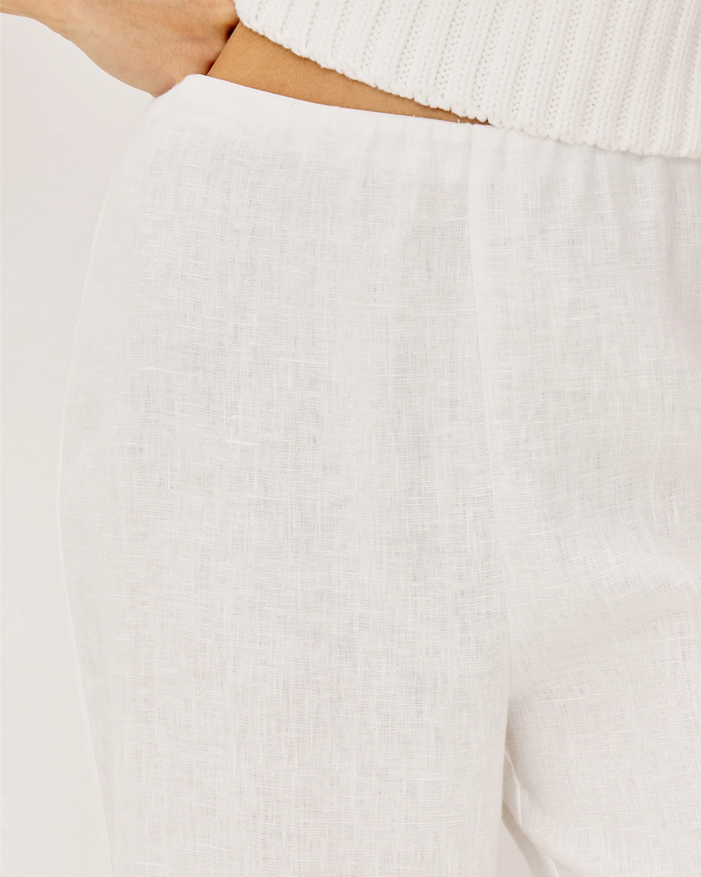 ANDRINE LINEN PANTS WHITE