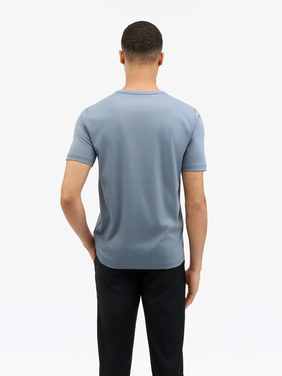 Olaf Mercerized Cotton T-shirt Light Blue
