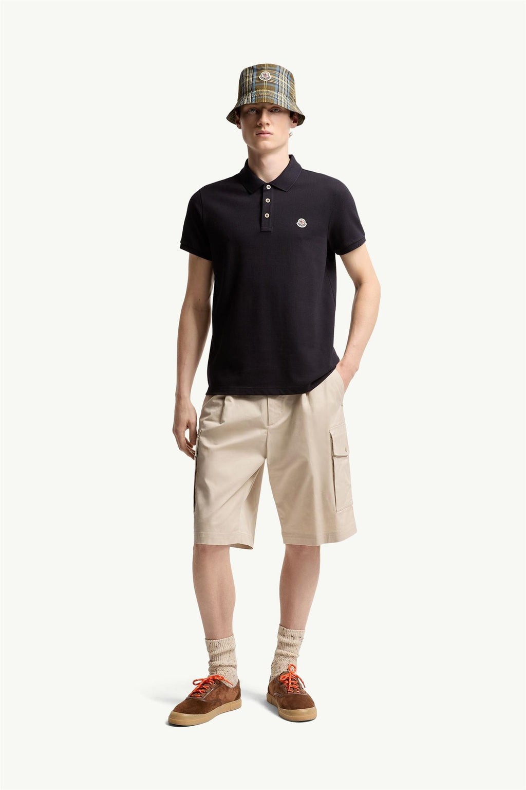 Logo Patch Cotton Polo Shirt BLUE