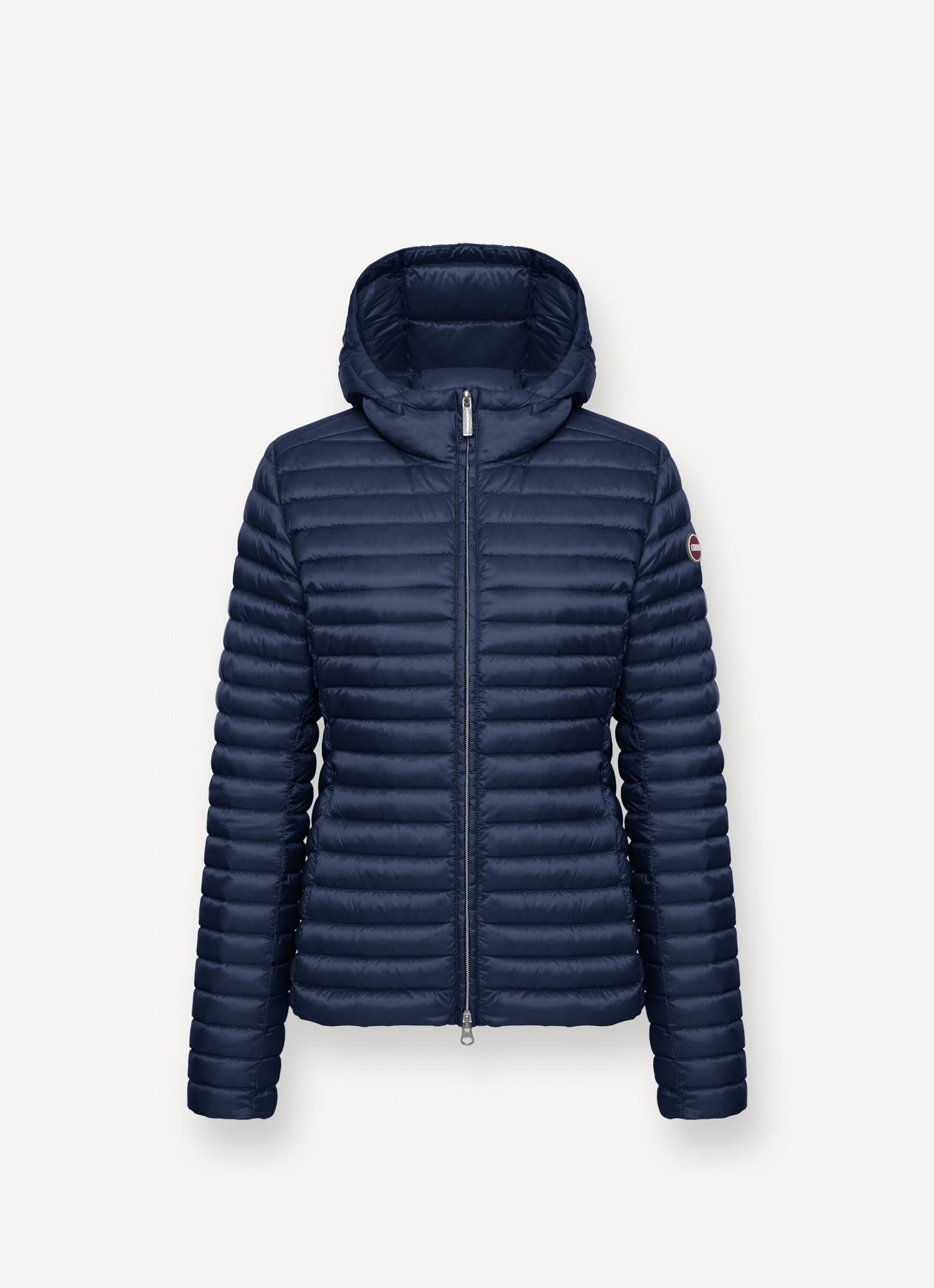 LIGHTWEIGHT DOWN JACKET WITH HOOD NAVY BLUE