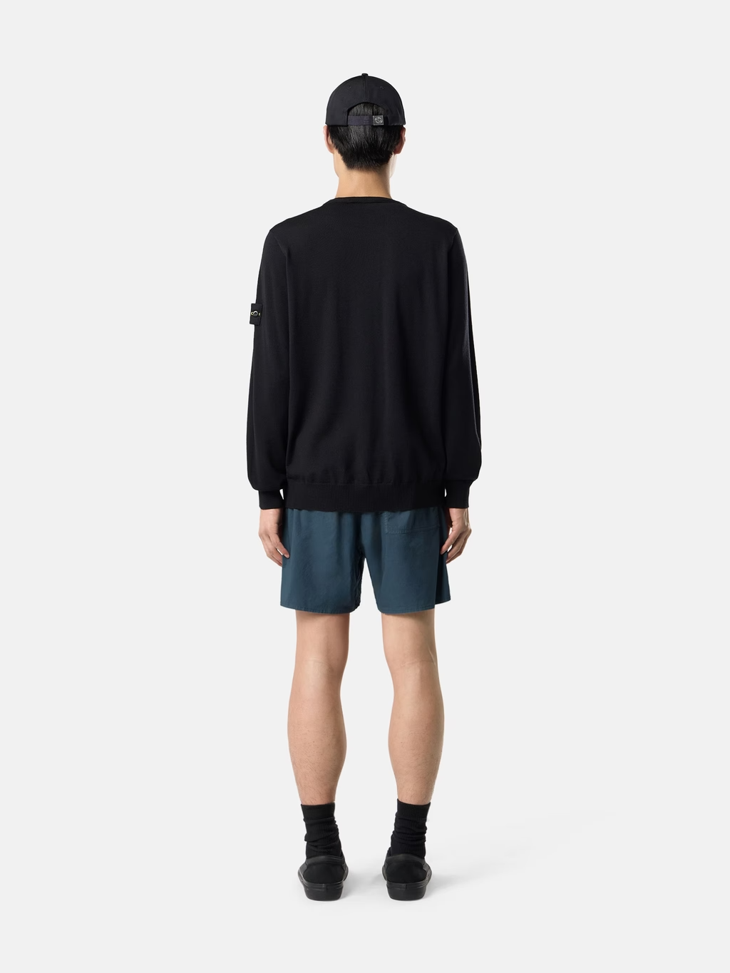 Knitted 14gg RWS Wool Sweater BLACK