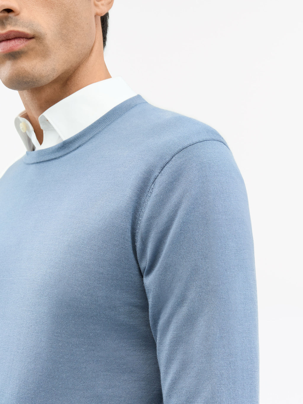 Connor RWS Merino Wool Sweater Light Blue