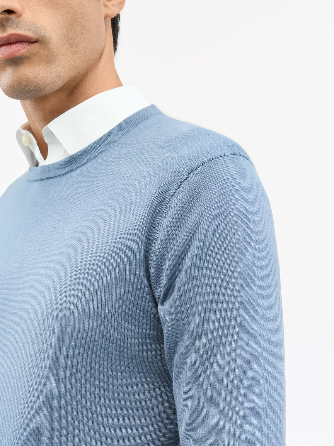 Connor RWS Merino Wool Sweater Light Blue