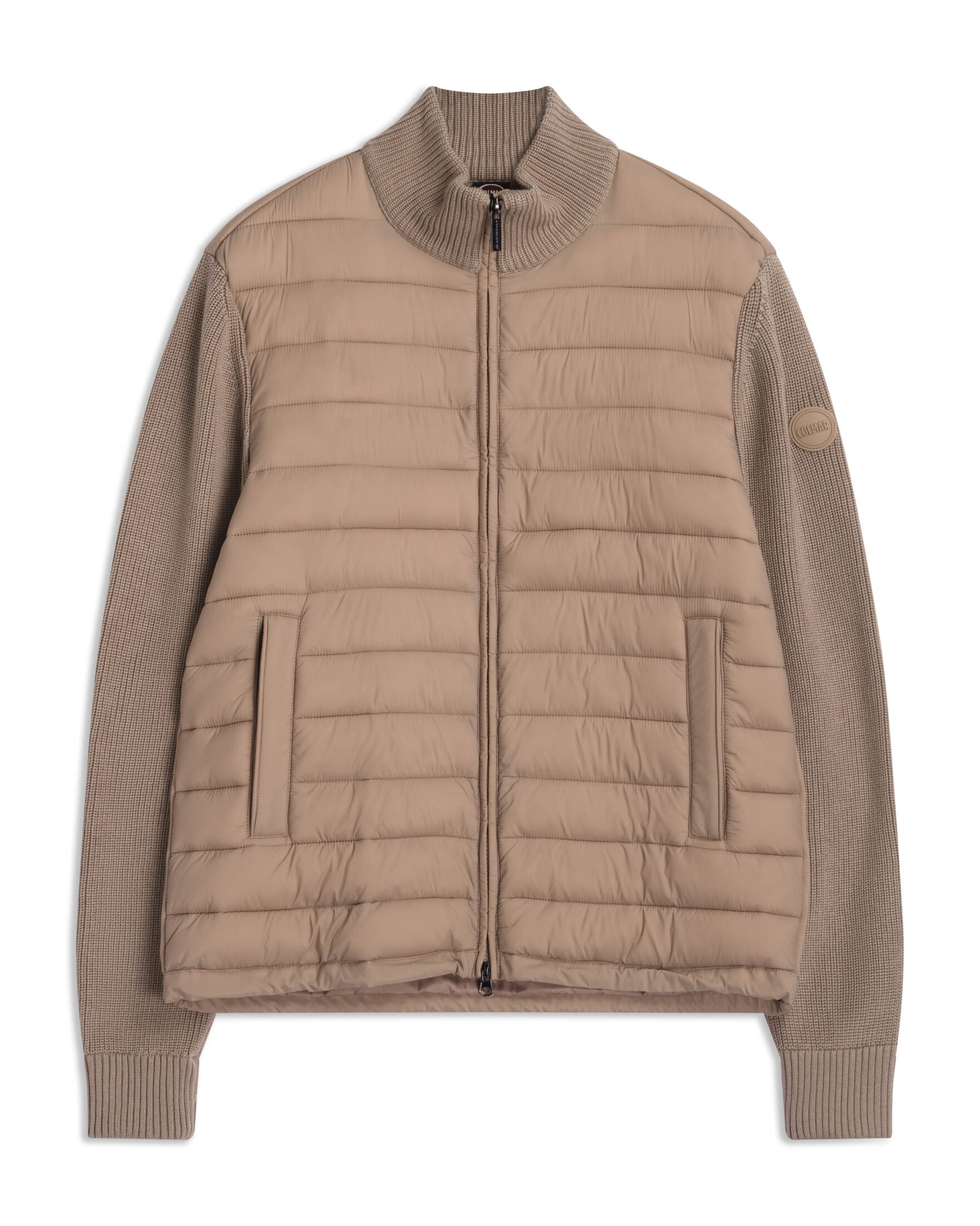 KNITTED THERMAL PADDED JACKET BEIGE