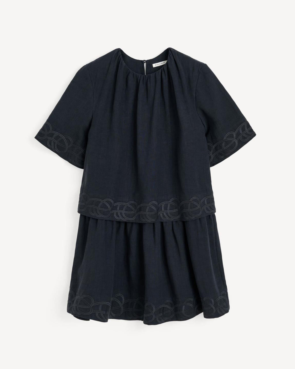 Jania linen mini dress Black
