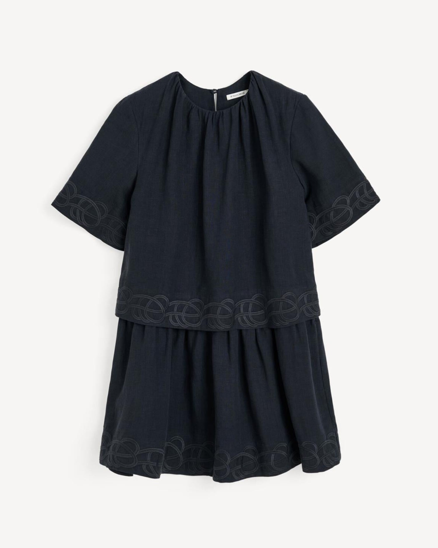 Jania linen mini dress Black