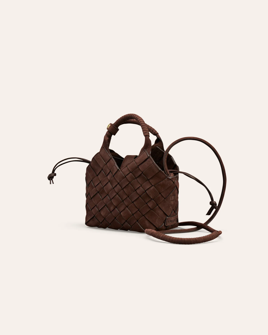 MISU MINI bag Umber Nubuck Gold