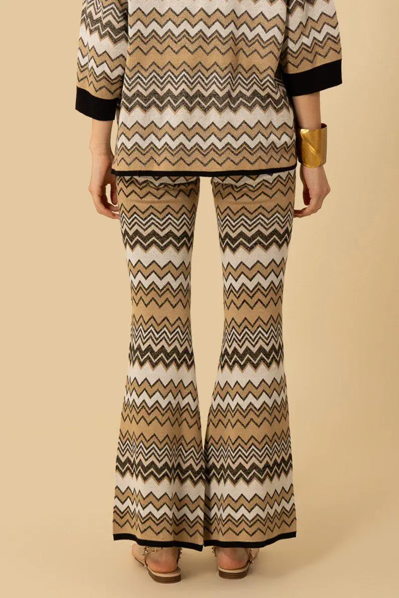 VIRGINIA Pattern TROUSERS Black/white