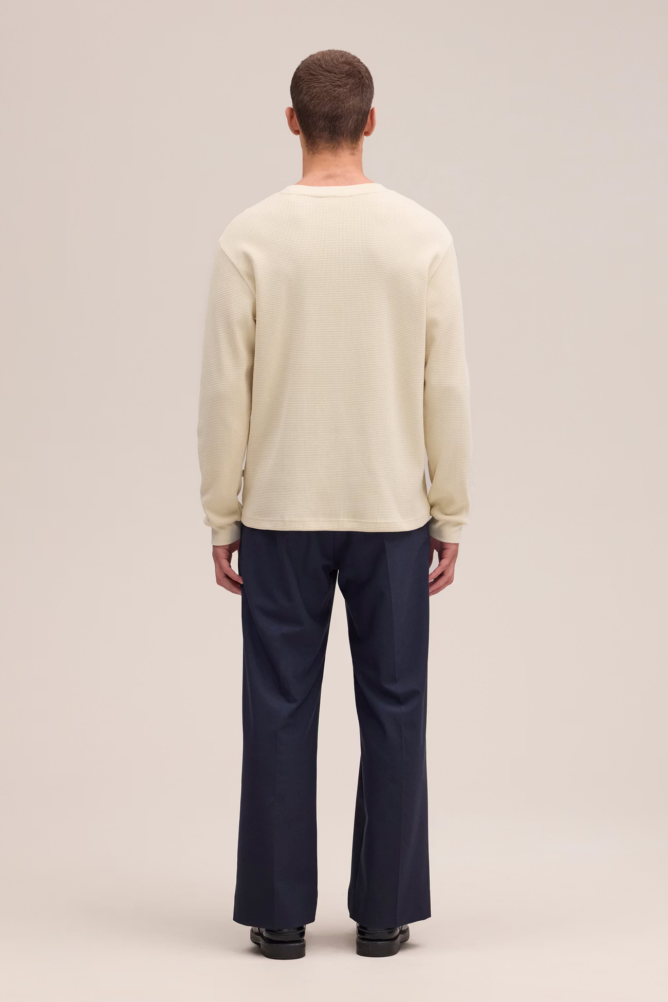 Jett Waffle knit Longsleeve 30035 Ivory