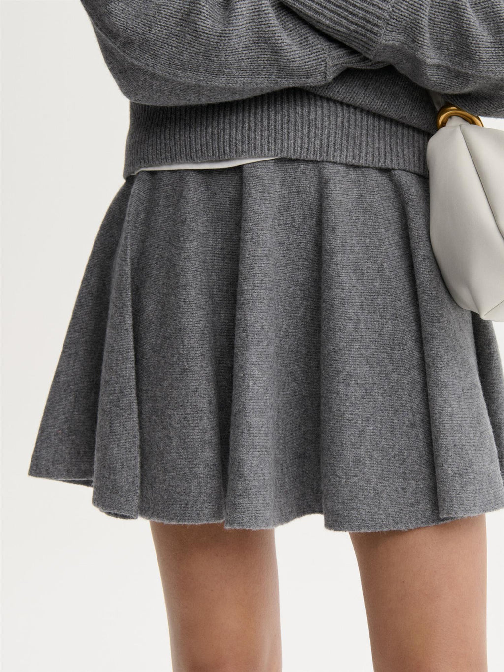 SHERRY Wool Skirt Grey Melange