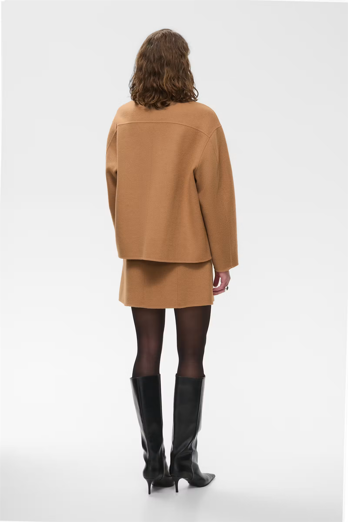 Jocasta Wool Blend Jacket Dark Camel