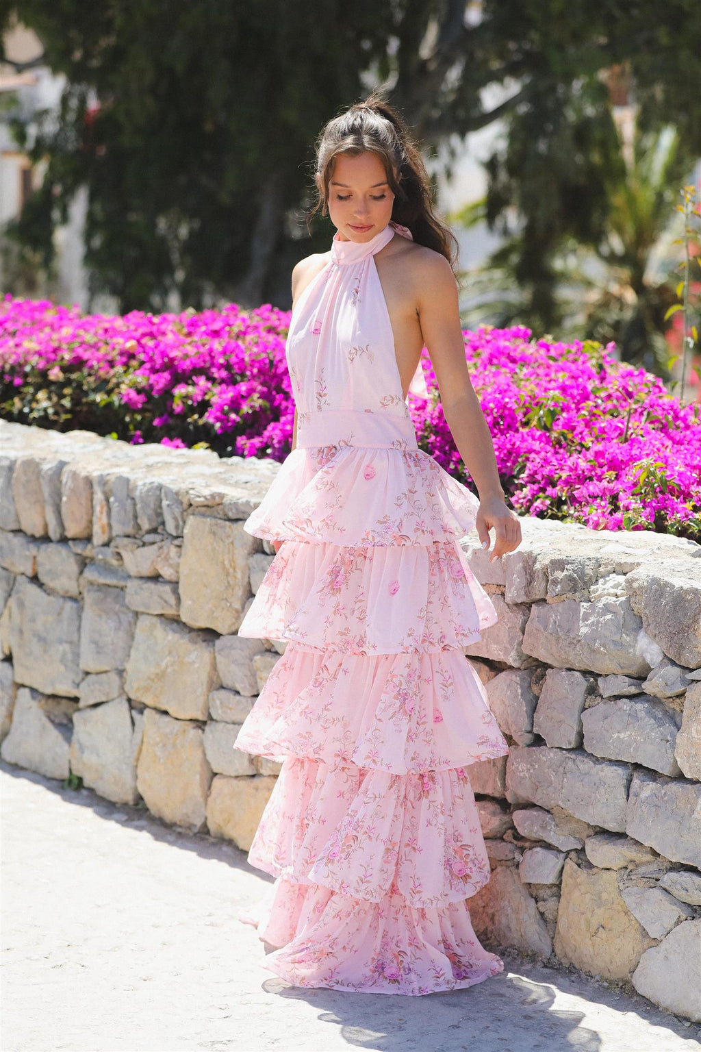 Angeline Maxi Dress Pink Blush Bloom