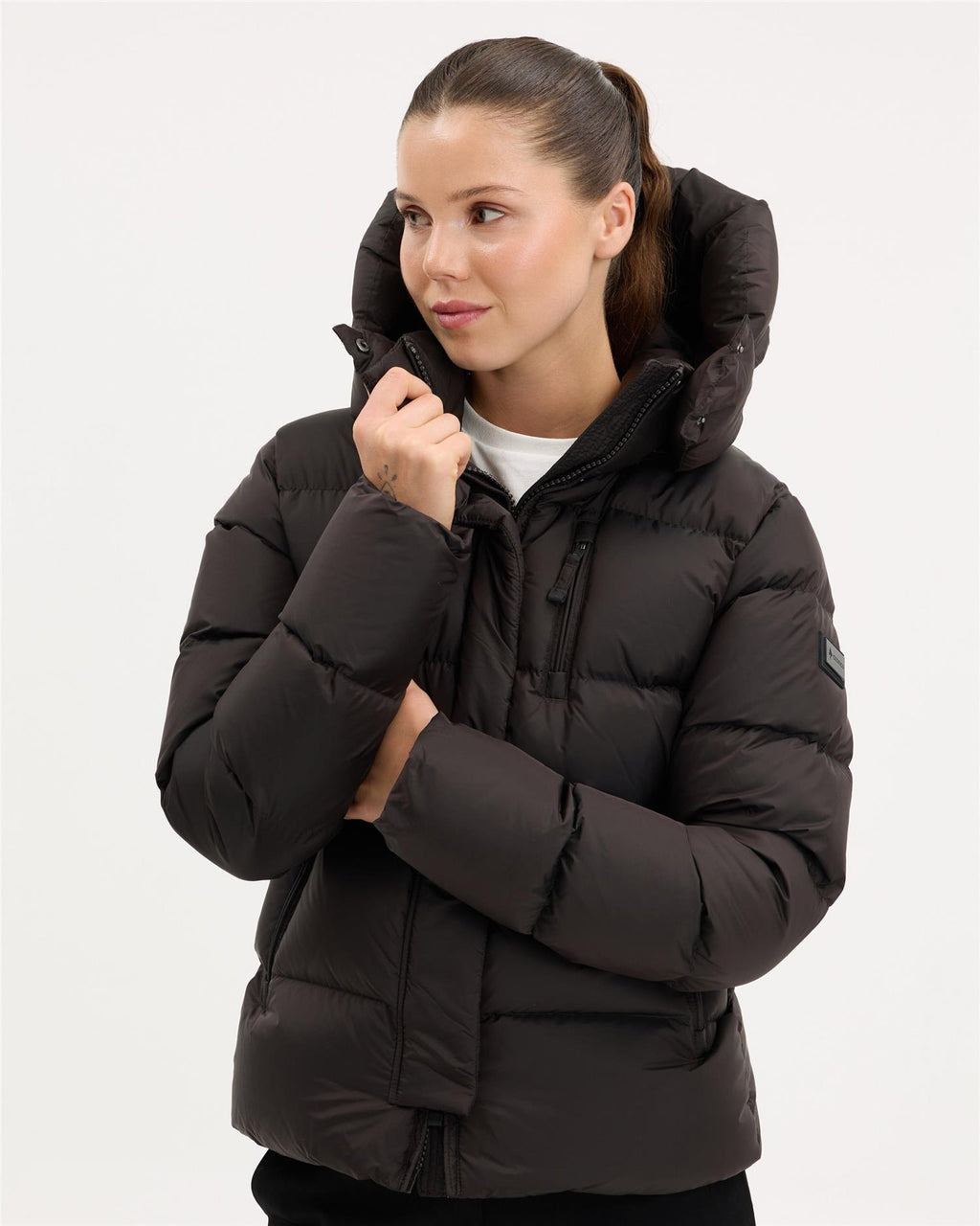 Stella Short Down Jacket Deep Brown